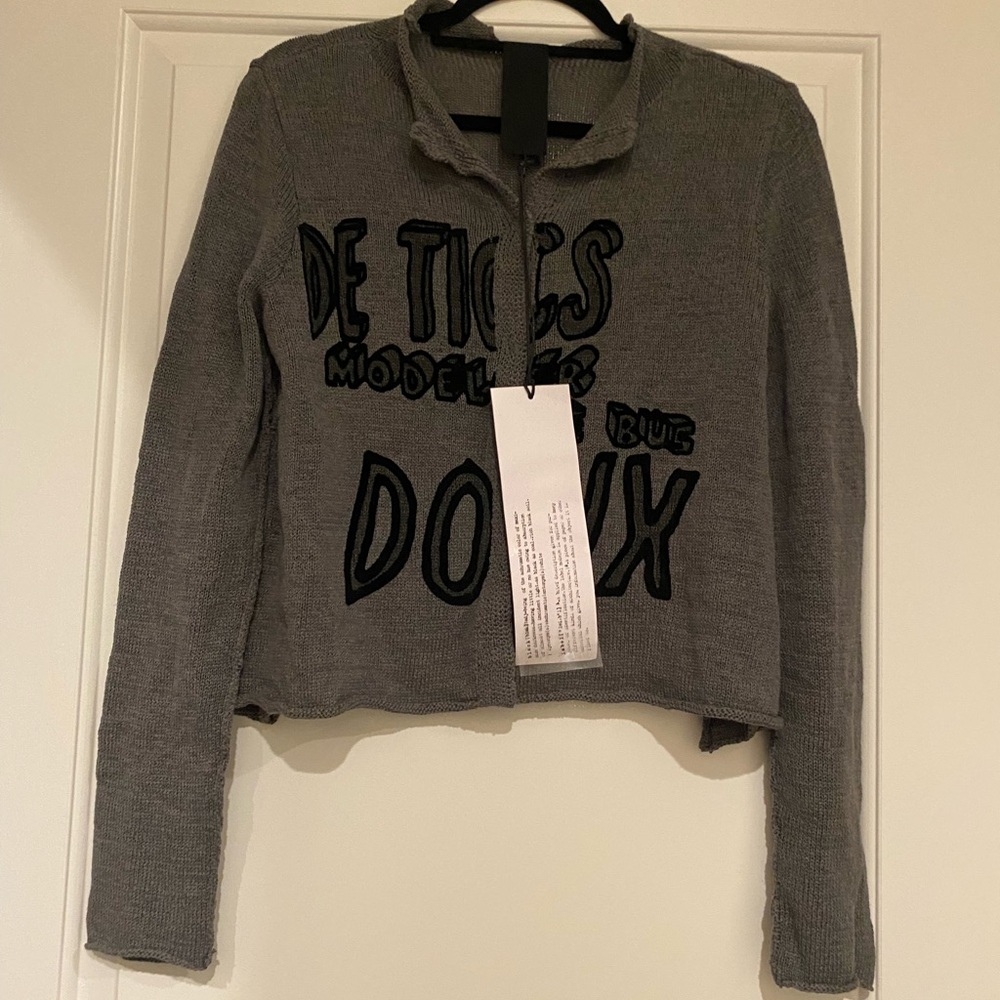 Rundholz Black Label Linen Cotton Knit Cardigan S Lagenlook Grunge 90s Y2K